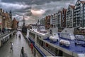 beautiful historic tenement houses along the motÃâawa river in gdaÃâsk Royalty Free Stock Photo